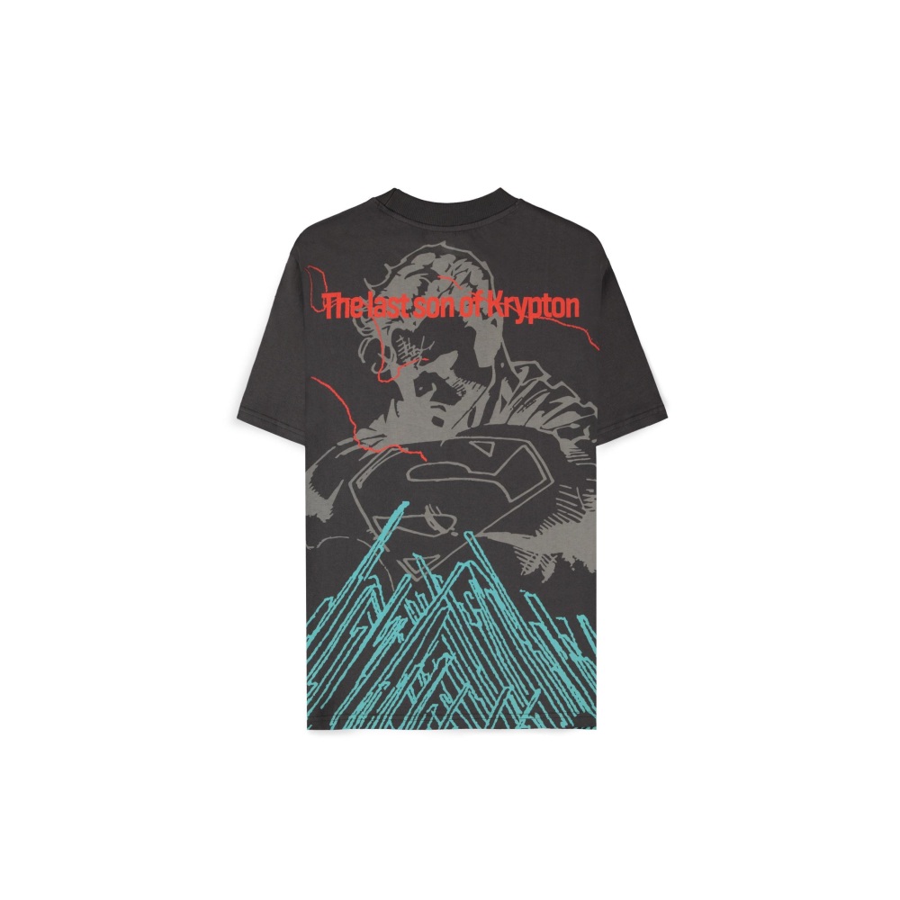 DC Comics Superman - Dark Grey son of Krypton Tshirt Homme - Gris